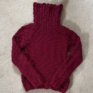 Wool Blend Turtleneck Sweater